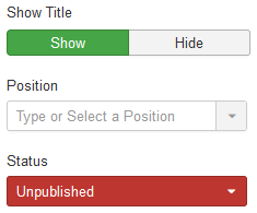 Select the position