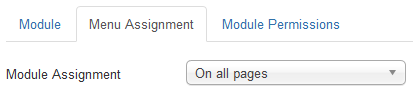 Assign the module to areas