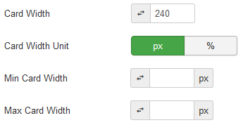 Set the width in pixel