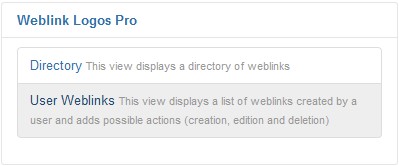 User Weblinks view