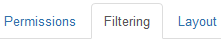 Click the filtering tab