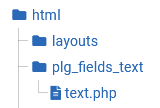 The text field override
